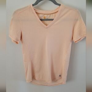 Peach V-Neck Women's Top